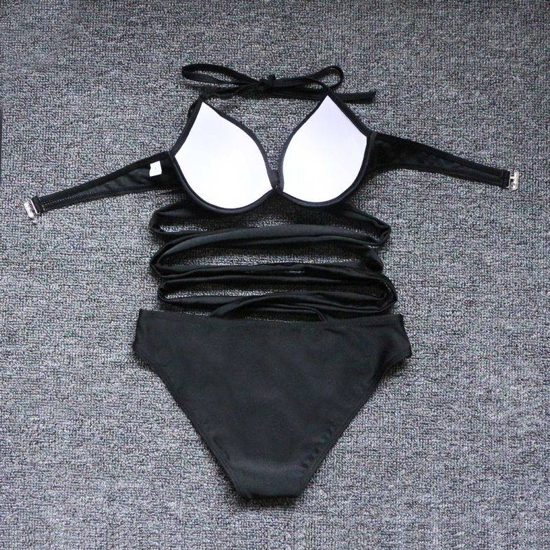 2020 Bikini Sexy Cross Strap Split Swimsuit_voghion.com