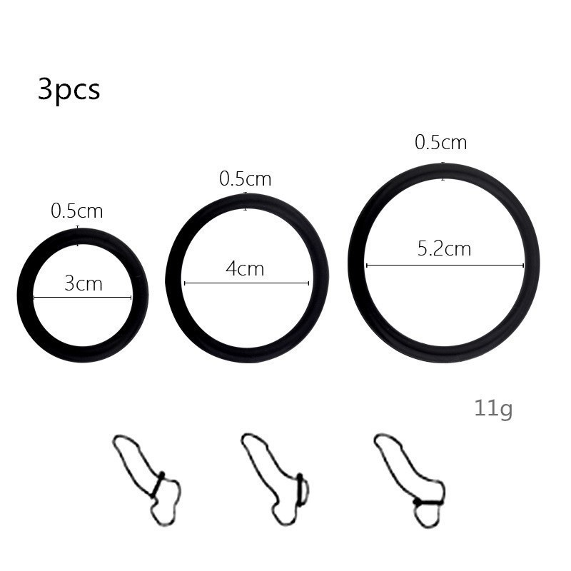Morbido silicone maschile ritardo eiaculazione anello blocco anelli elastici fasce per esercizi giocattoli sessuali per uomini sesso adulto S s_voghion.com