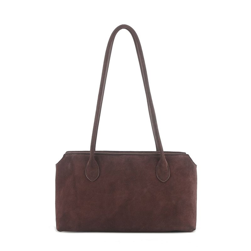 Borsa a tracolla versatile minimalista in vera pelle, grande capacità, da ascella, per donna, primavera/estate, Row 2025_voghion.com