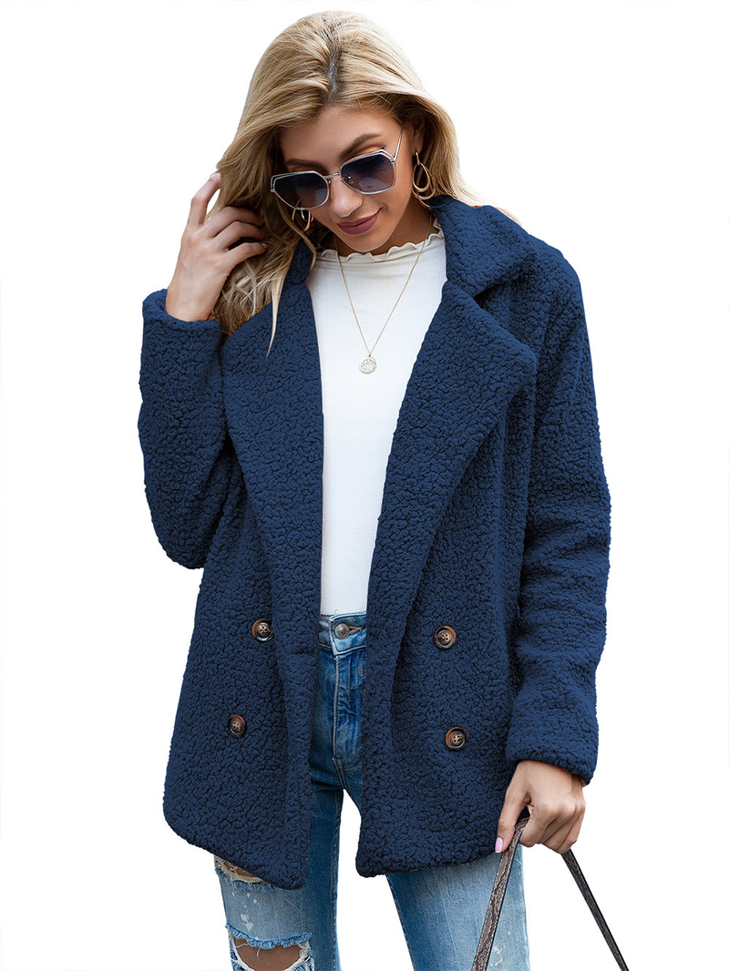 Herbst und Winter neuer Pelzmantel mit Knöpfen und lockerer Fleecepullover mit Revers_voghion.com