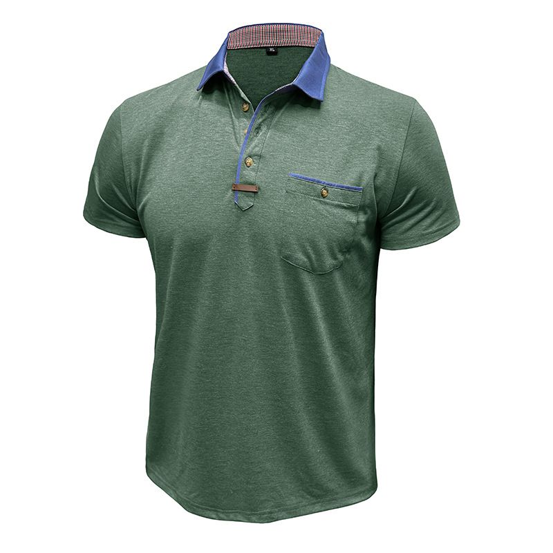Grenzüberschreitende Sommer europäischen und amerikanischen Herren Kurzarm Revers T-Shirt, Außenhandel Herren Polo Shirt Casual Top Großhandel_voghion.com
