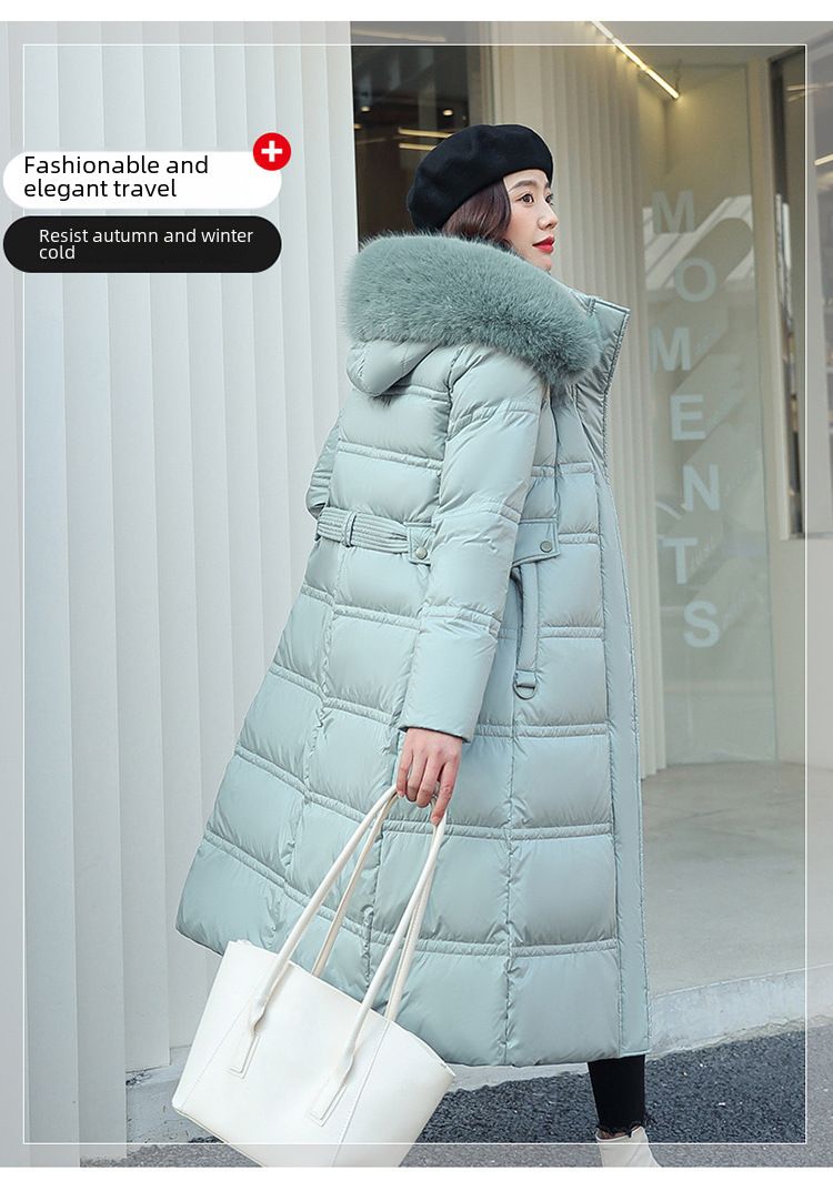 Warm Winter Jacket Women's Mid-length Over-the-knee Korean Style Loose Thickened Cotton Coat Fashionable_voghion.com