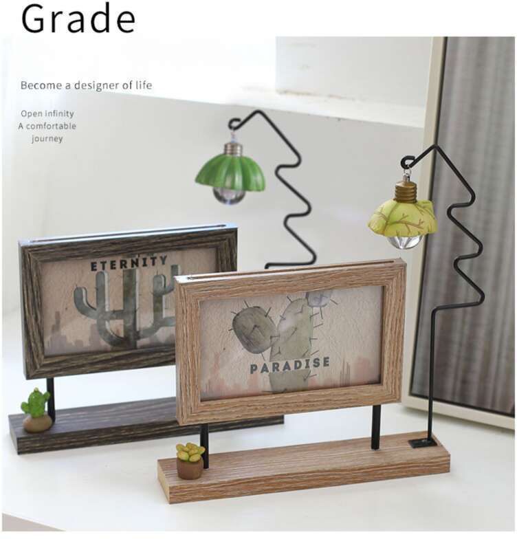 Radošs Nordic Frame 6 collu collu divpusējs dzelzs mājas dekorēšanas ornaments, 3D mākslas foto statīvs_voghion.com