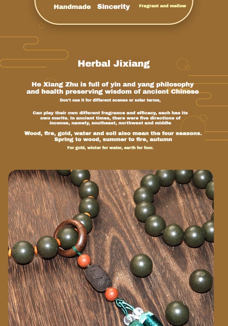 A joia artesanal de cinco elementos da medicina tradicional chinesa "contas medicinais" promove o sono, traz sorte e riqueza e elimina mofo_voghion.com