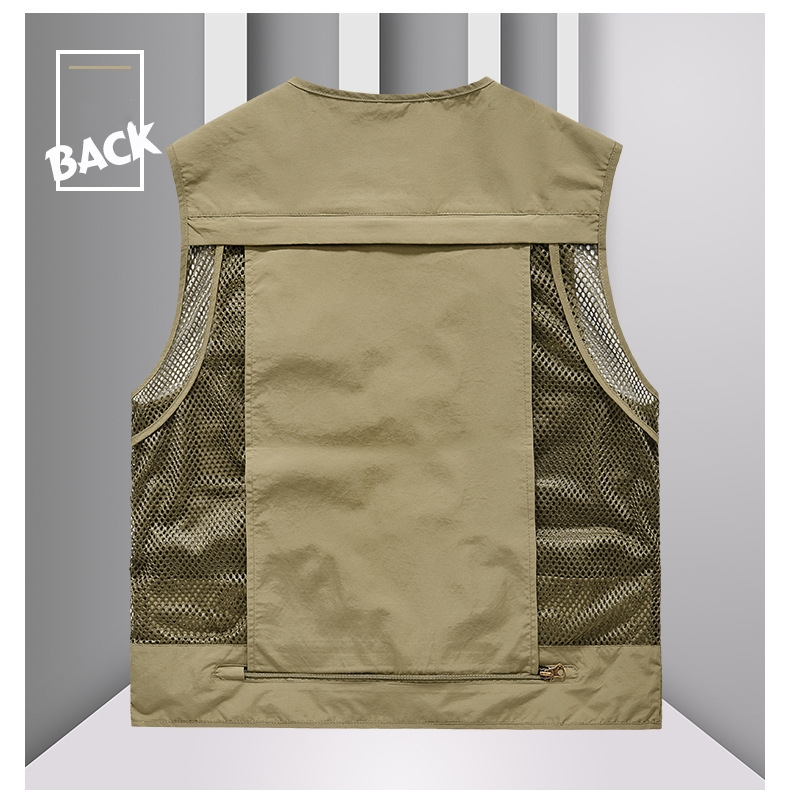 FGKKS Outdoor Leisure Vest For Men, New Breathable Outdoor Sports Coat With Multiple Pockets, High Quality Design, Leisure Vest For Men_voghion.com