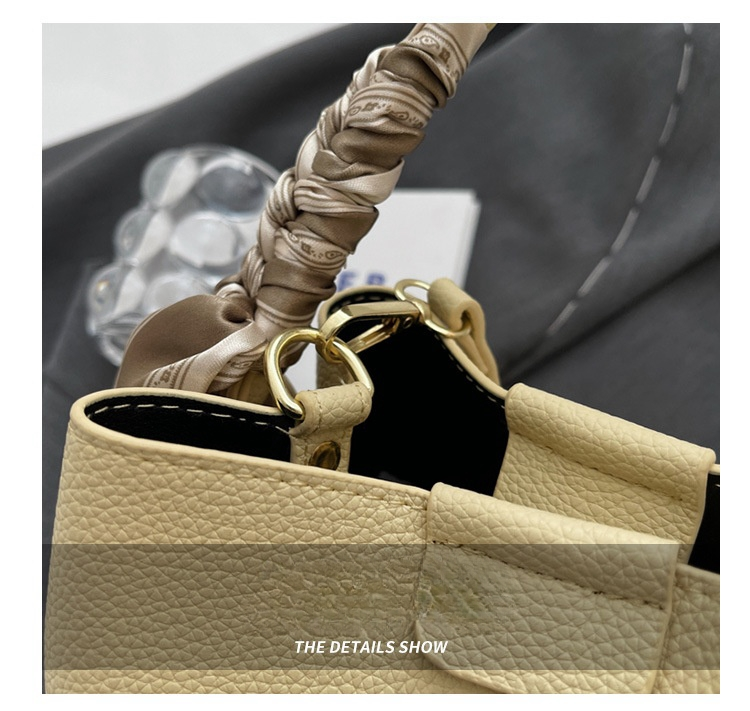 Trama di nicchia del designer, borsa a secchiello in tinta unita alla moda e versatile, borsa da donna portatile a tracolla diagonale con una spalla_voghion.com