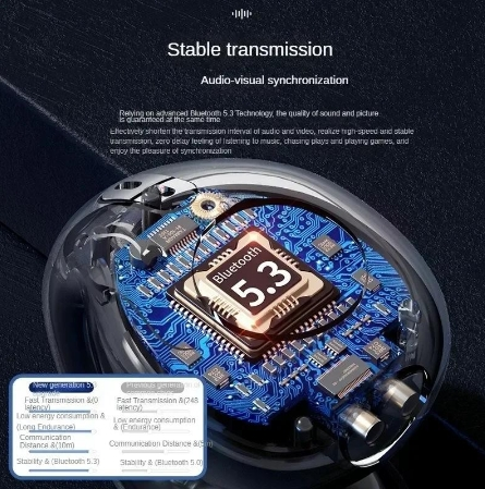 Uus T7500 Bluetooth 5.3 juhtmevaba juhtkõrvaklapp T75 klambriga kõrvamüra summutav spordimängude HD-kõne jaoks_voghion.com