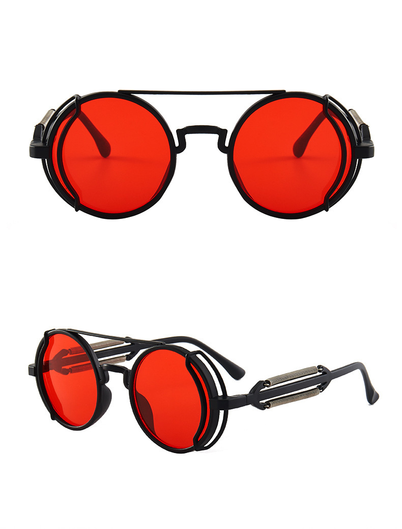 Unisex Cyberpunk Trend Retro Sonnenbrillen Runde Sonnenbrillen_voghion.com