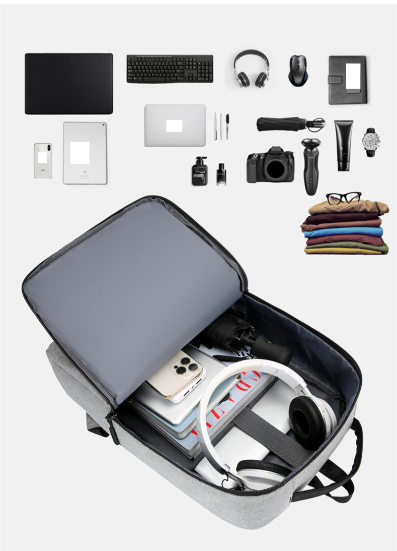 Zaino da uomo Borsa per computer da lavoro Borsa per studenti alla moda con ricarica USB Zaino da scuola_voghion.com