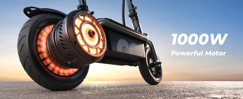 iScooter F3 električni skuter sa sjedalom i stražnjom košarom, 1000 W motor, 48 V 13 Ah baterija, 10 inčna pneumatska guma, 45 km/h maks. brzina, 60 km domet_voghion.com