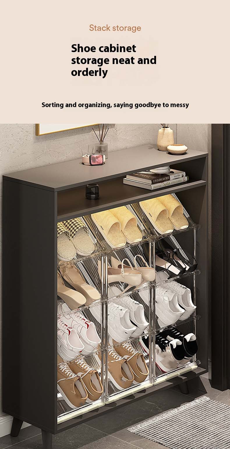 Multi-Tier Shoe Rack For Home - No Assembly Space-Saving Stainless Steel Shoe Organizer With PET Shelves_voghion.com