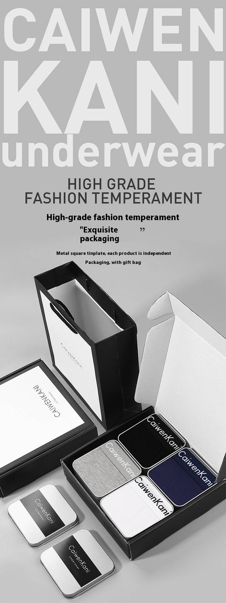 Men's Underwear Boxer Briefs Breathable Cotton Modal Four Corner Cɼckν Thin Shorts Pants Gift Box_voghion.com
