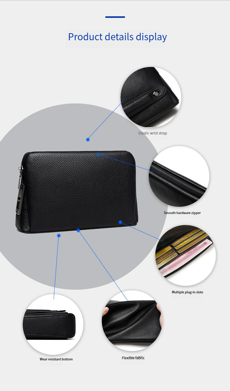 Borse da uomo FIPILOCK Borsa a mano con lucchetto intelligente per impronte digitali Borsa a mano di alta qualità da uomo Borsa a mano di alta qualità in vera pelle_voghion.com