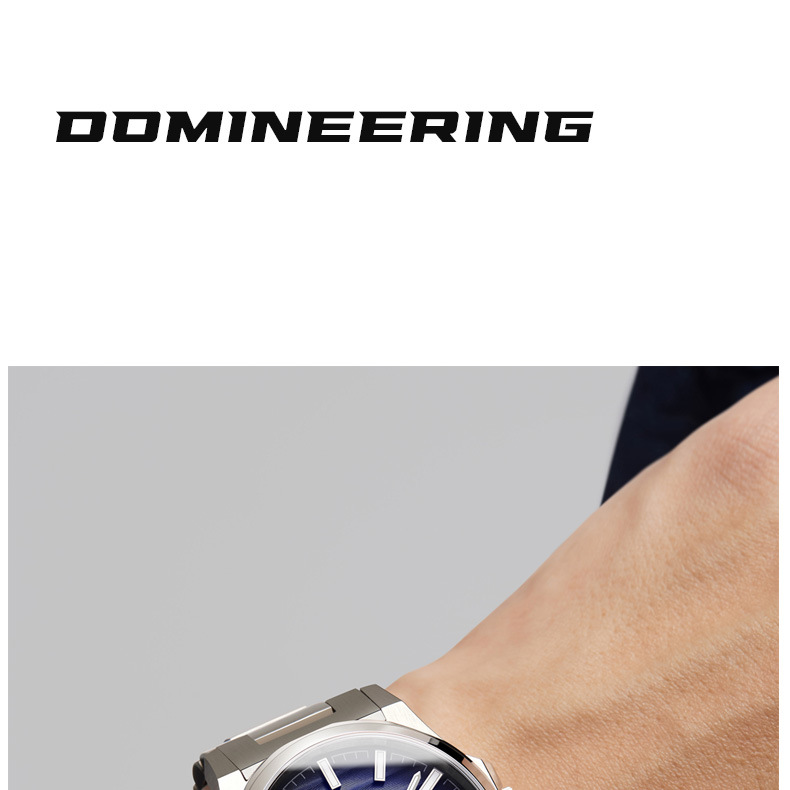 Montre mécanique automatique pour homme avec aiguilles lumineuses, étanche, boîtier en acier inoxydable, verre saphir, mouvement japonais, style professionnel_voghion.com