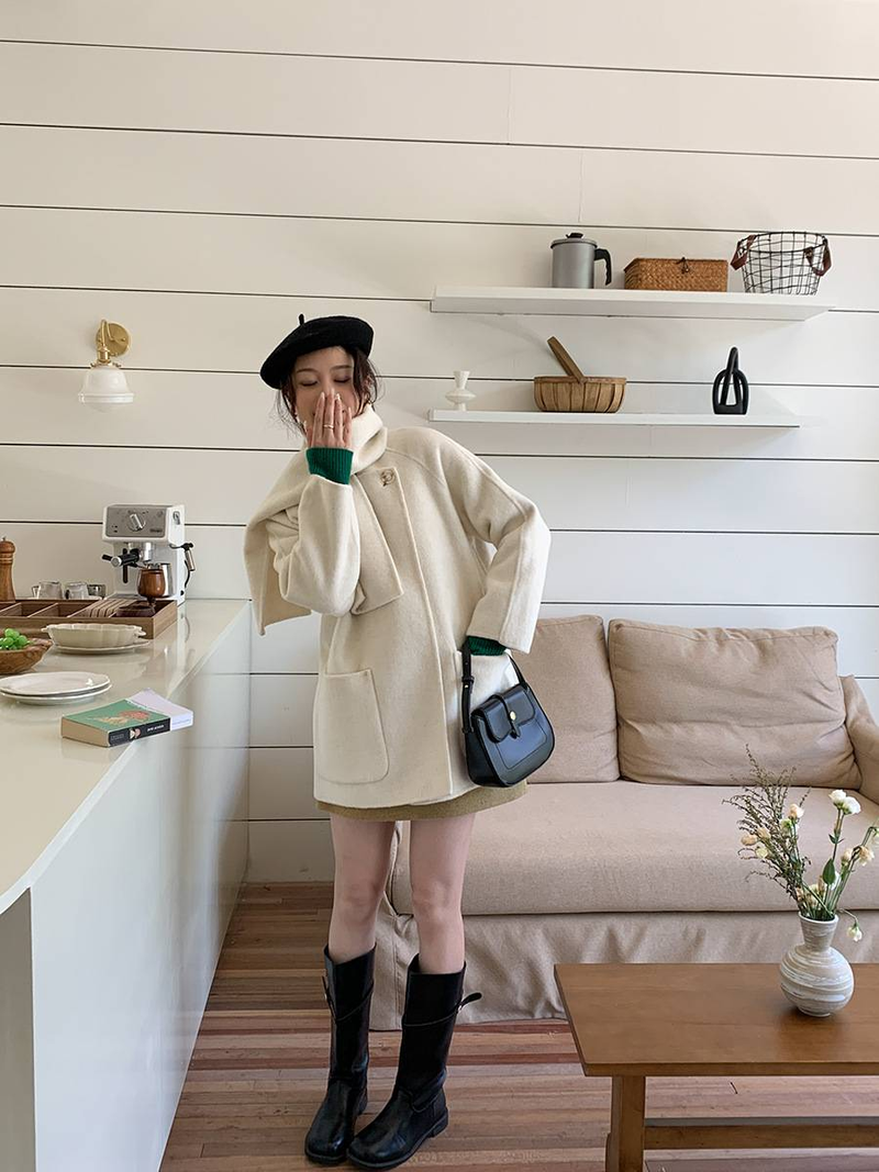 Women's Clothing Double-Faced Rabbit Wool Coat – Reversible Long Cardigan (2 Colors)_voghion.com