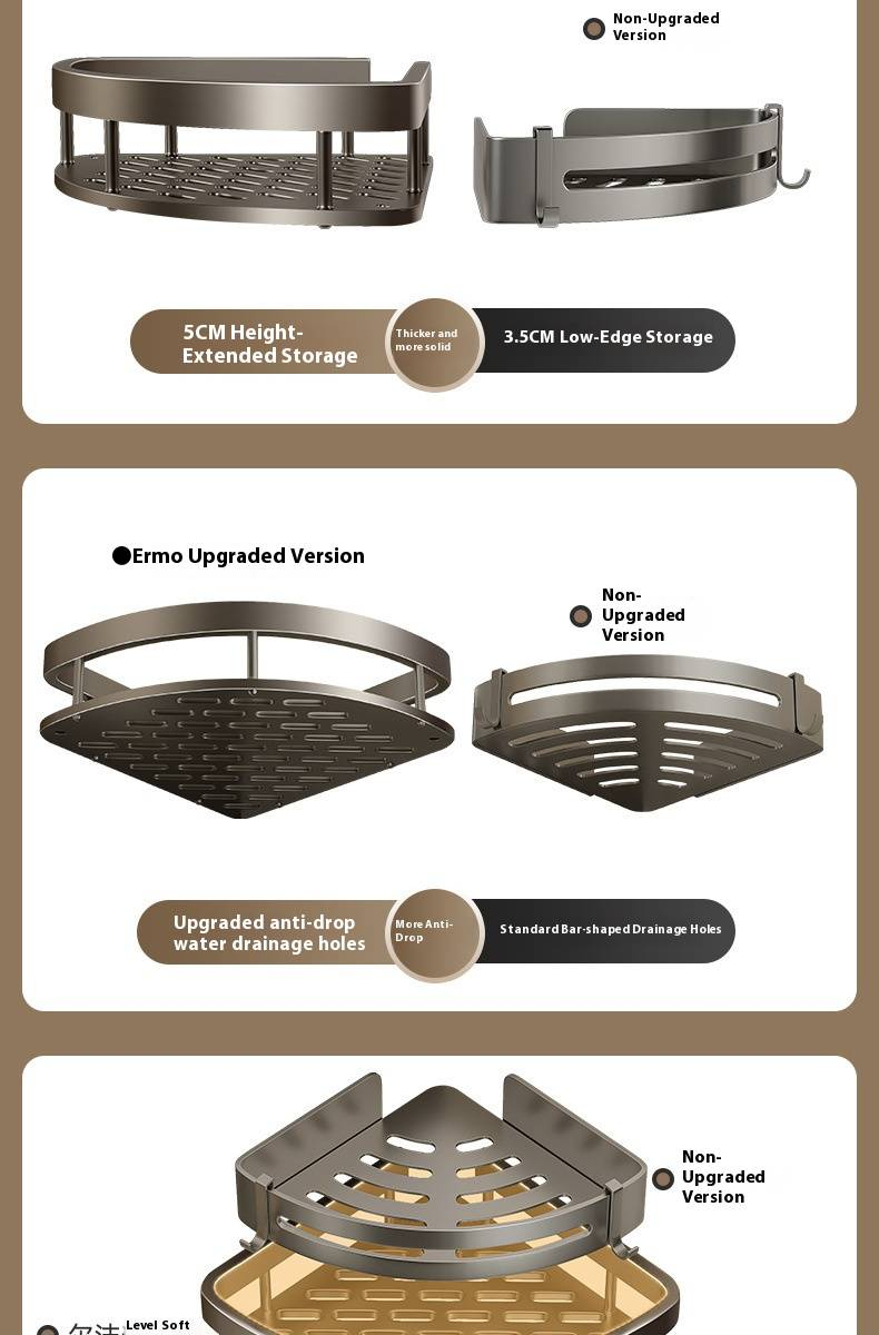 Bathroom Storage Rack Punch Free Bathroom Triangle Shelf Wall Mounted Corner Toilet Wash Basin Storage Rack_voghion.com
