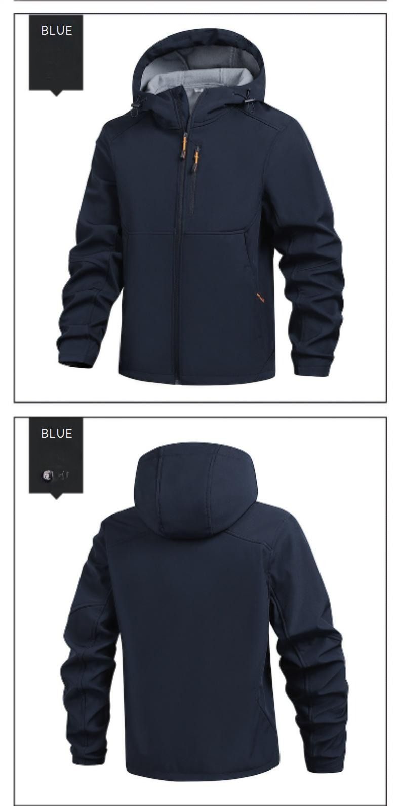 Giacca antivento da uomo con fodera in pile – Giacca softshell da esterno per tutte le stagioni, ideale per escursionismo, ciclismo e spostamenti urbani (S-XXXL, Nero/Verde militare/Blu navy/Grigio)_voghion.com