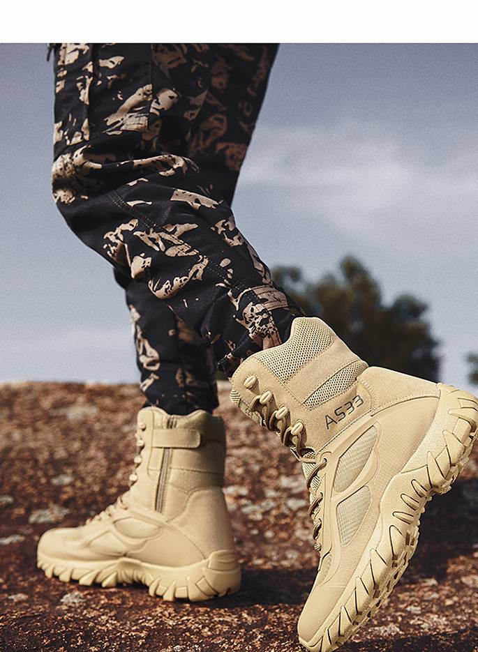 Magnum Tactical Boots für Herren – Hohe, atmungsaktive Militär-Kampfstiefel, strapazierfähige Outdoor-Wandertrainingsschuhe für Spezialeinheiten und Polizei_voghion.com