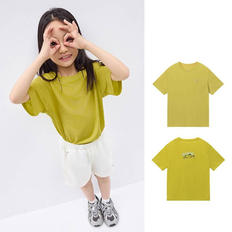 Magliette per bambini in misto lana Tencel, traspiranti, delicate sulla pelle, ad asciugatura rapida, per mamme e bambini - Maglietta estiva morbida e ad asciugatura rapida per bambini e bambine_voghion.com