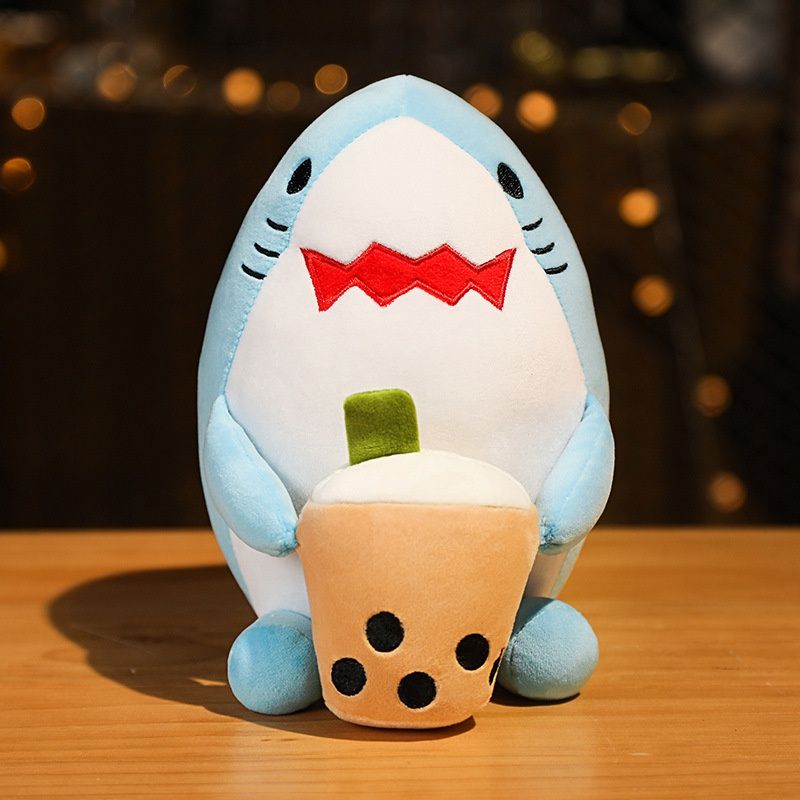Boba Bubble Tea Cuddly Cup Squishmallow Plush Toy Cat Shark Bear_voghion.com