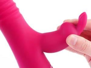 Rabbit-Vibrator mit Perlen und Stoßfunktion – BOMBEX William, 24,9 cm langer G-Punkt-Vibrator mit Dreifachwirkung und unabhängigem Klitorisstimulator, 10 Muster, wasserdicht &_voghion.com