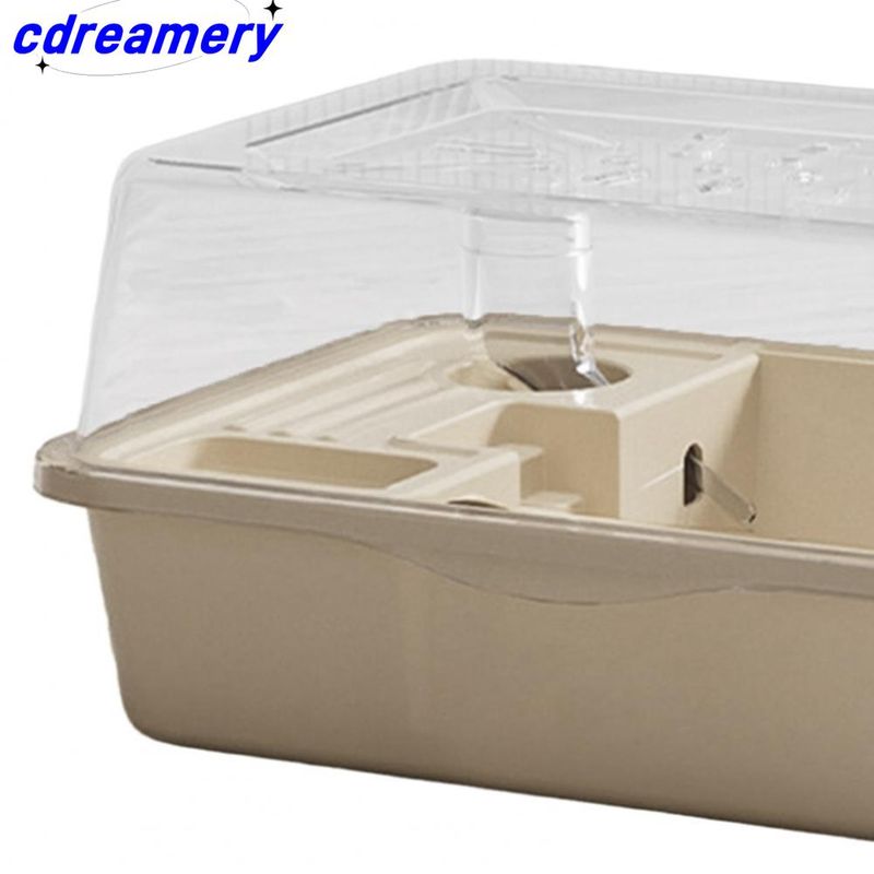 Transparent Hamster Cage Kid-friendly Hamster Enclosure Spacious Double Layer Hamster Cage With Top Opening For Small For Bunny_voghion.com