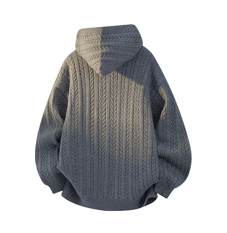 2025 Autumn Winter New Men's Knitted Pullover Thick Loose Fit Sports Style Youth Machine Washable Sweater_voghion.com