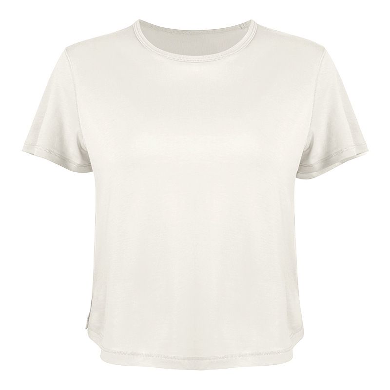 2025s 2025 Spring/Summer New PIMA Cotton Women's Sleeve T-shirt Sportswear Short Loose Yoga Dress_voghion.com