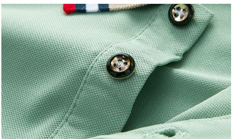 Herrkläder Sommar Herr Kortärmad pikétröja Business Casual Jacquard Lapel T-shirt Ice Silke Andas Casual All Match pikétröja_voghion.com