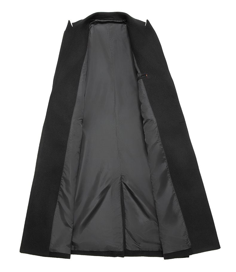 Langer Wollmantel für Herren – Zweireihiger, knielanger Wintermantel (30–50 % Wollmischung) – Britisch inspirierter Slim Fit für den urbanen Stil_voghion.com