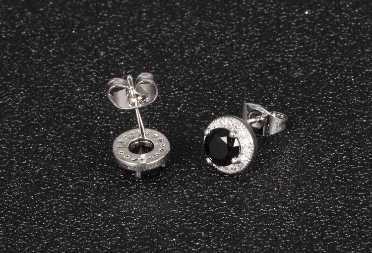 Joias unissex Moda brincos de cobre moda nicho design temperamento simples brincos cravejados de diamantes cheios de diamantes_voghion.com