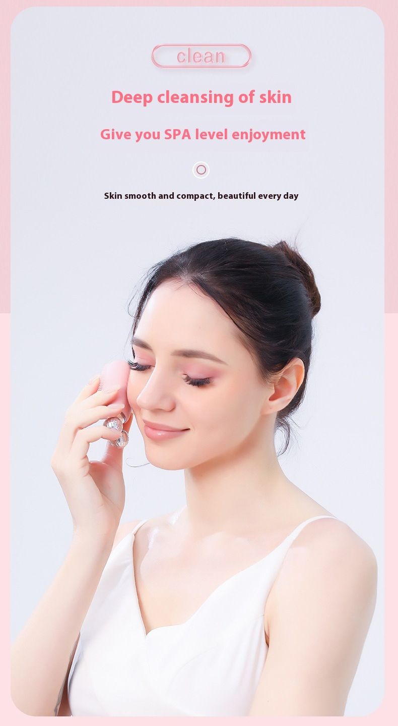 Detergente viso in silicone - Dispositivo di bellezza elettrico per la pulizia dei pori e il massaggio lifting_voghion.com