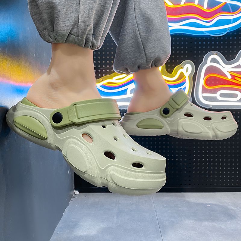 Sandali estivi da uomo, con suola spessa, antiscivolo, traspiranti e con punta rinforzata, ciabatte da spiaggia casual_voghion.com