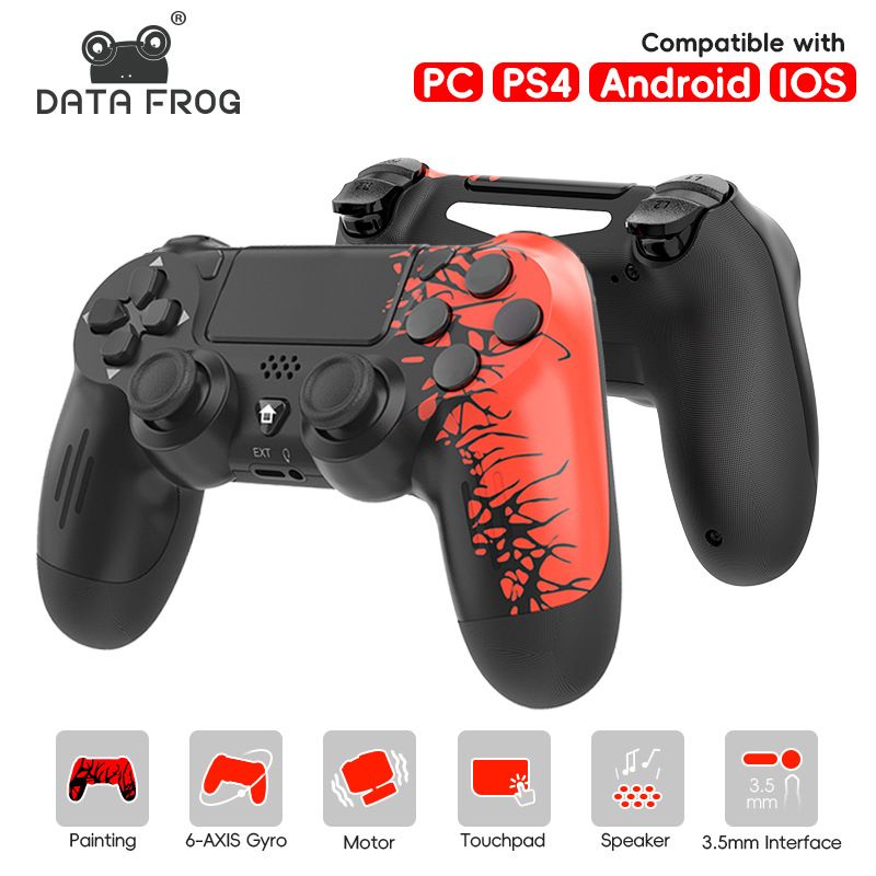 Geschikt voor PS4/PS4 Slim/Pro/PC draadloze Bluetooth-controller, 6-assige trillingsgamecontroller_voghion.com