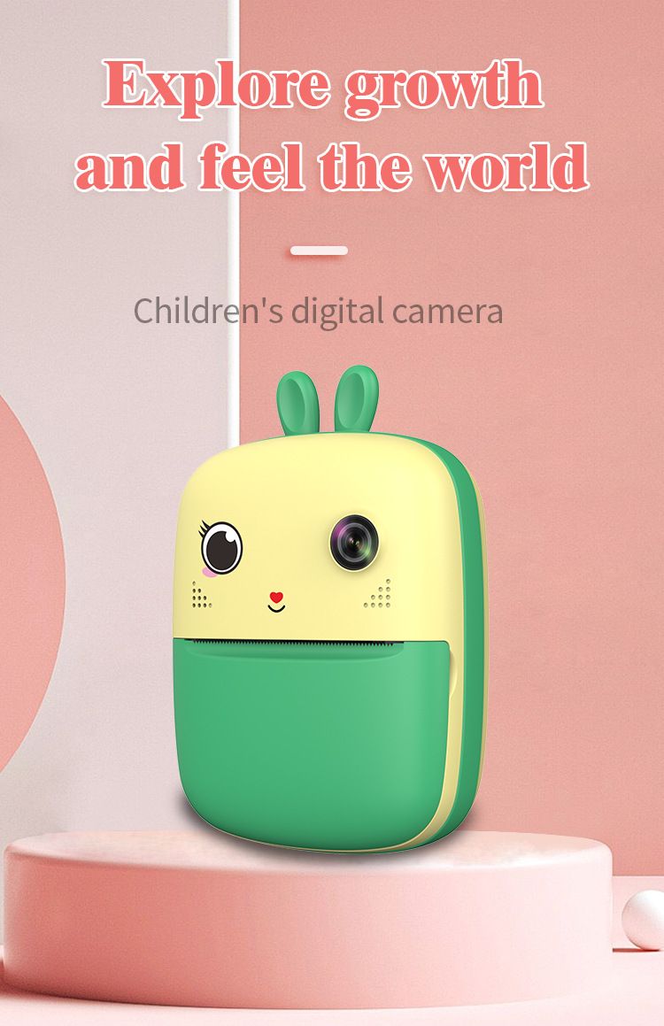 【Yüksek Kalite】 Yeni Çocuk Baskısı 2,4 İnç HD Ekran Taşınabilir Polaroid Anlık Fotoğraf Makinesi_voghion.com
