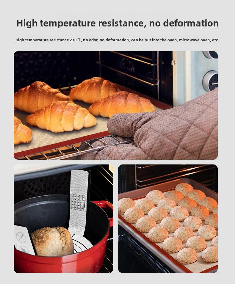 Siliconen Macaron Glasvezel Oven met Dubbele Handgrepen Brood Transfer Koekjes Dutch Bakmat_voghion.com