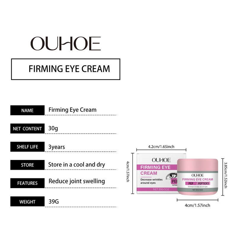 OUHOE Elastic Moisturizing Eye Cream Nourishes, Moisturizes, Tights, Moistens, Locks And Protects The Elastic Skin Around The Eyes_voghion.com