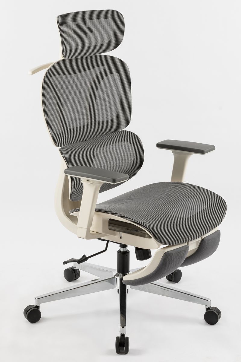 Ergonomic Office Chair With Footrest, High Back Computer Office Chair With Dynamic Lumbar Support, 2D Headrest, 4D Armrest, Sponge Seat, Mesh Home Office Desk Chair For Adults, Grey_voghion.com