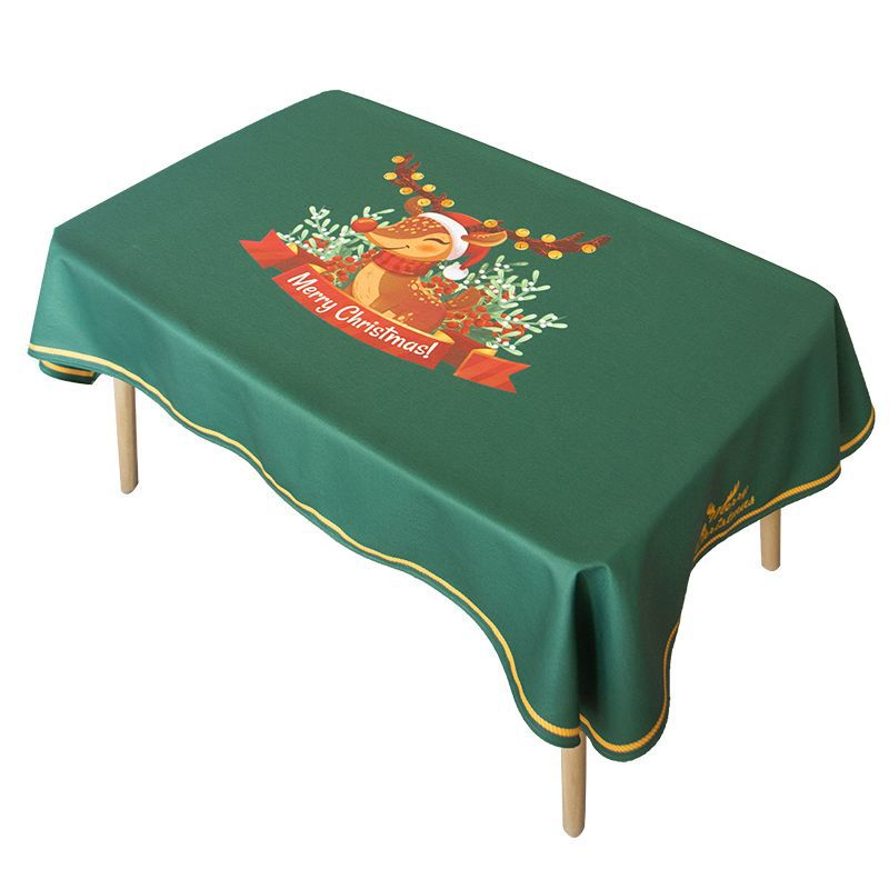 Kersttafelkleed waterdicht, anti-verbranding, anti-olie en geen wastafelkleed, tafelmat, salontafelmat, tafelkleed, studeertafel_voghion.com