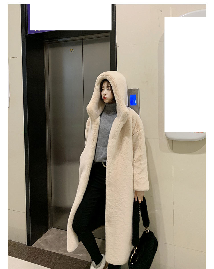 Damenbekleidung Herbst und Winter neuer koreanischer Nerzpelzmantel dicker langer lockerer Kapuzenmantel für Frauen_voghion.com