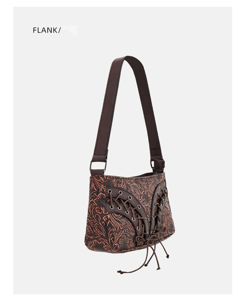 Borsa a tracolla da donna, di alta qualità, retrò, con tracolla a nicchia in rilievo, borsa da spalla sottobraccio, borsa da donna, borsa con texture_voghion.com