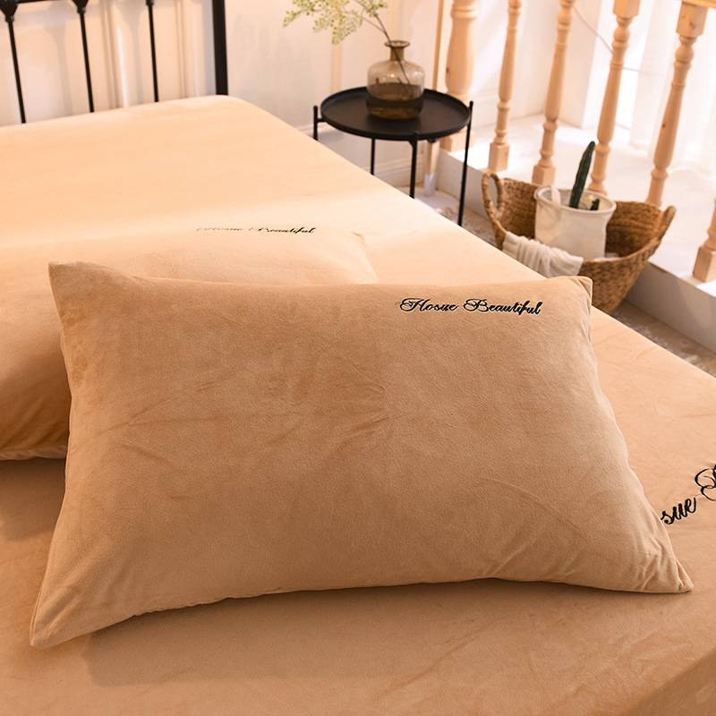 Federa per cuscino invernale in velluto, spessa e calda, per dormitorio studentesco, singola, 48x74 cm, con ricamo._voghion.com