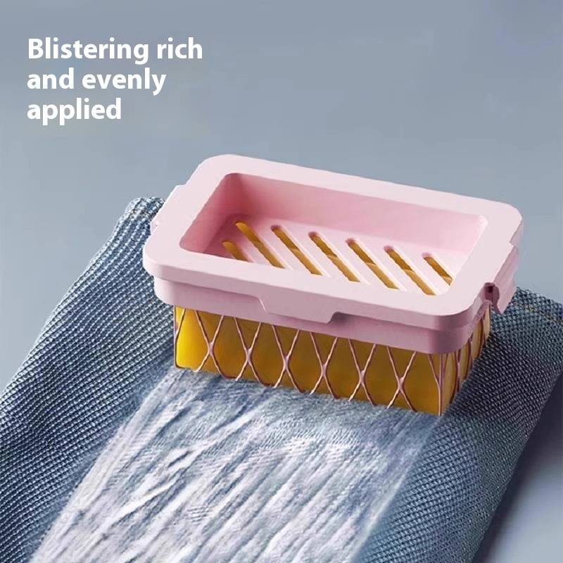 Seifenspenderbox aus elastischem Netzgewebe – Multifunktions-Schaumseifenhalter ohne Schrubben für Wäsche, Haushalt und Badezimmer, rutschfestes und abtropfendes Design_voghion.com