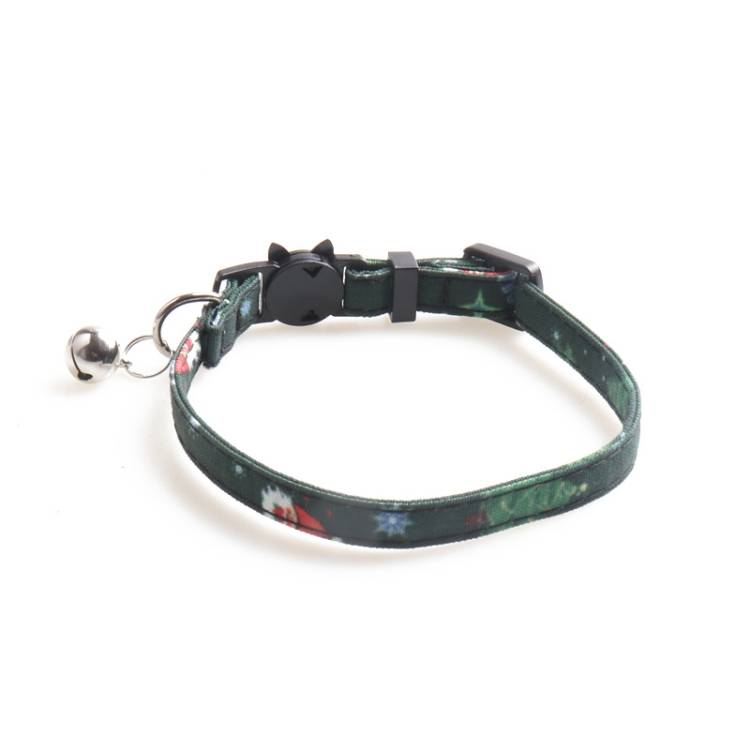 Christmas Snowman & Tree Pattern Pet Collar_voghion.com