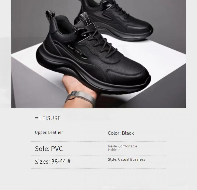 Chaussures pour hommes, chaussures décontractées en cuir pour l'automne et l'hiver, chaussures polyvalentes et tendance pour hommes, chaussures de sport de plein air, chaussures en coton imperméables et antidérapantes_voghion.com