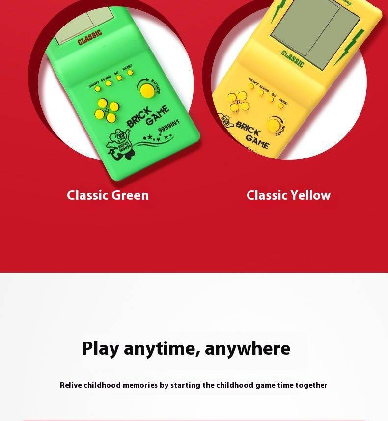 Console di gioco portatile Tetris classico - Mini gioco di puzzle retrò per bambini e adulti, regalo di intrattenimento da viaggio portatile_voghion.com