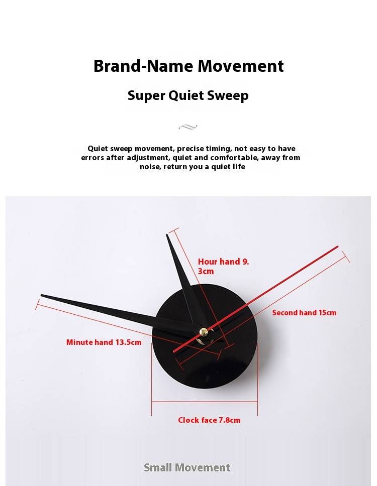 Modern Silent Sweep Wall Clock – Glow-in-the-Dark Acrylic Peel & Stick DIY Clock For Living Room, Bedroom & Office_voghion.com