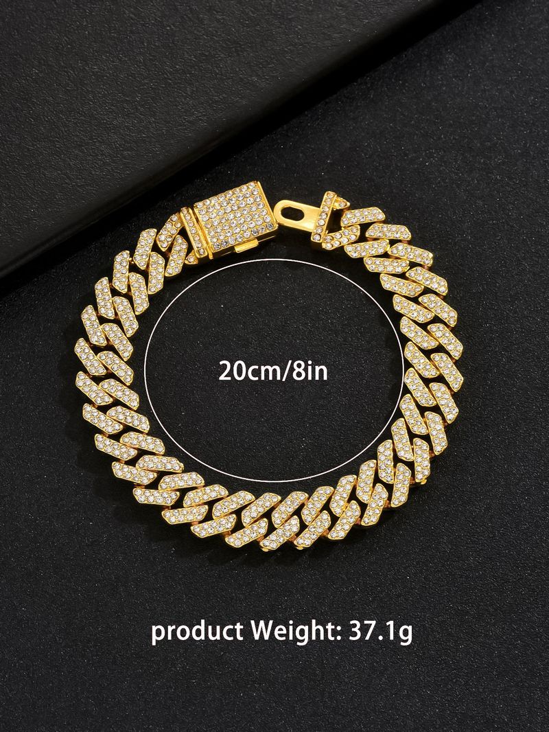 Personalità Intarsiato Dia Moda OL Luce Bracciale Uomo Hip Hop Niche Design Mano Gioielli_voghion.com