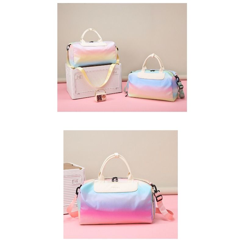 Gradient Color Travel Bag Unisex Lightweight Large Capacity Sports Fitness Bag For Short Trips With Dry And Wet Separation_voghion.com