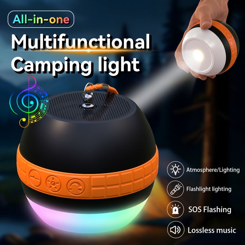 Outdoor Portable Bluetooth Speaker Tent Multifunctional Camping Light_voghion.com